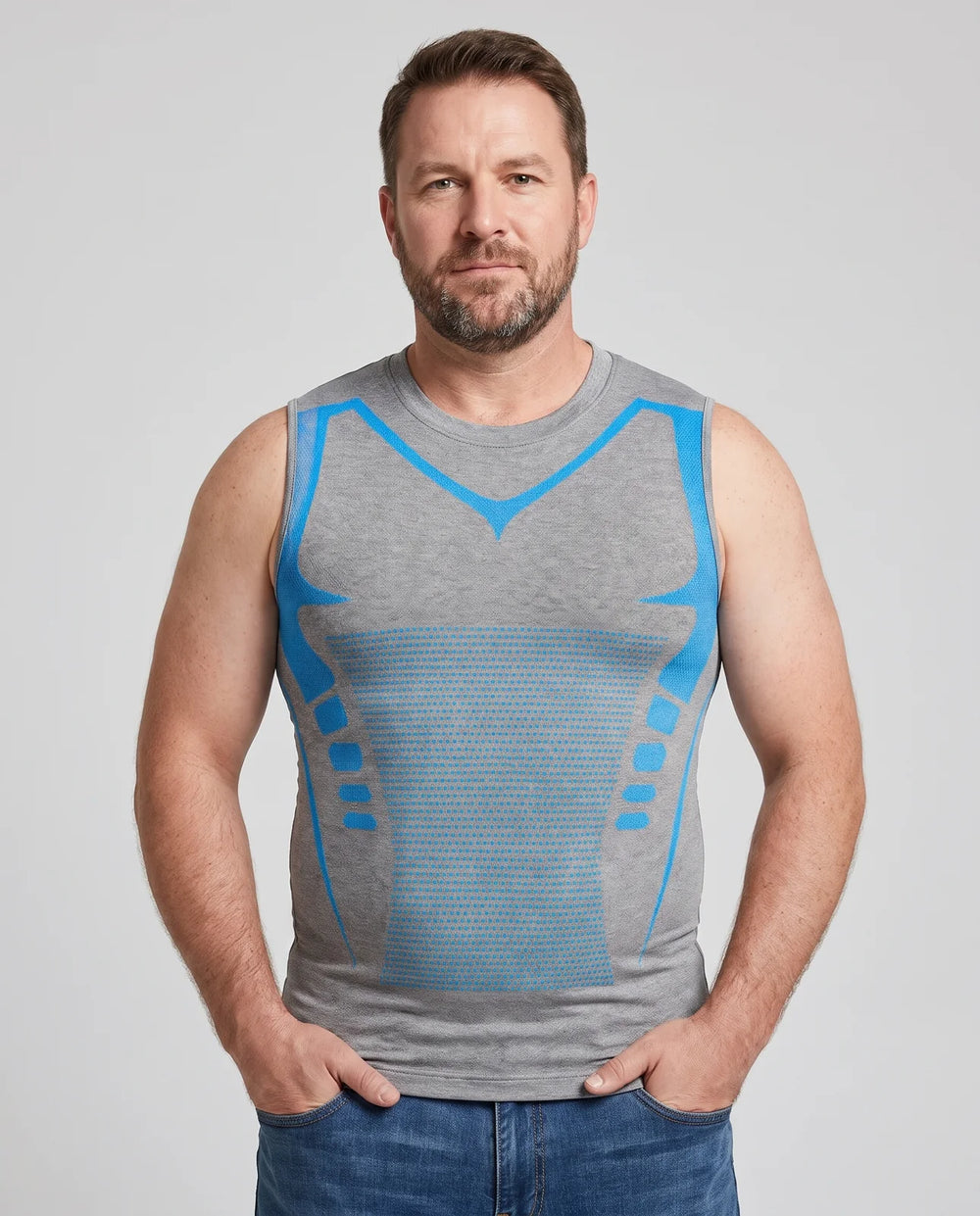 A man wearing the ForzaShape tank